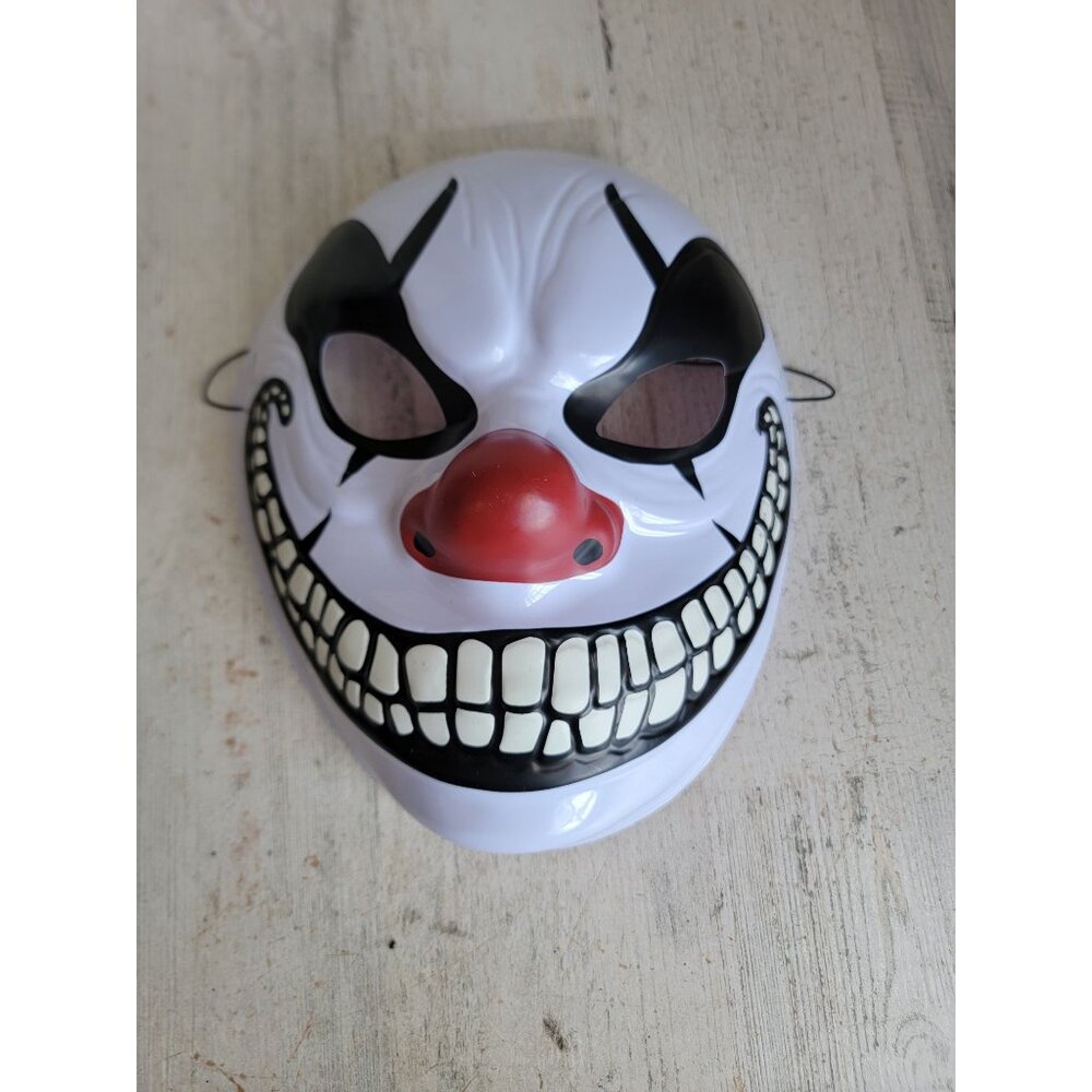 Plastic clown mask scaryโ smile mask costume Halloween accessory
